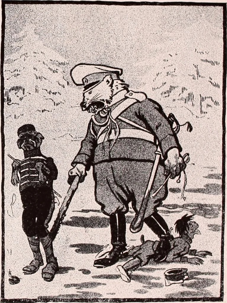 An illustration from Das perfide Albion, 1915, leaf 32