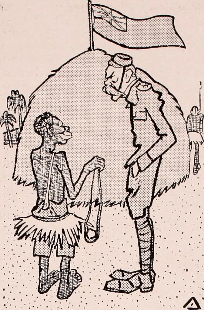 An illustration from Das perfide Albion, 1915, leaf 36