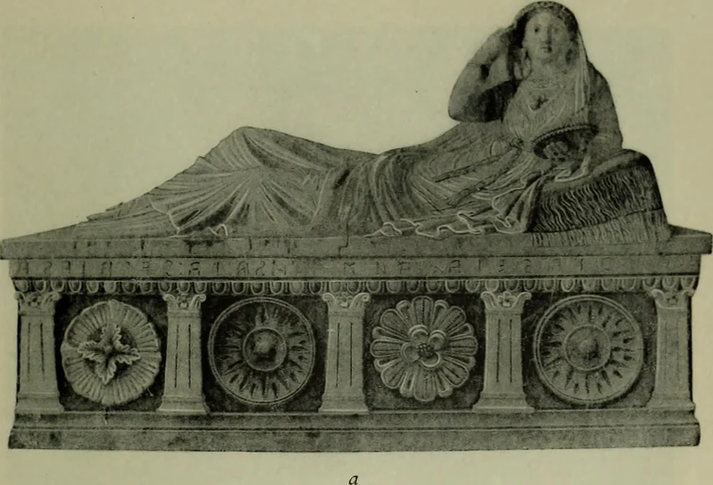 An illustration from Das porträt an grabdenkmalen, seine enstehung und entwickelung vom alterthum bis zur italianischen renaissance, 1902, leaf 173