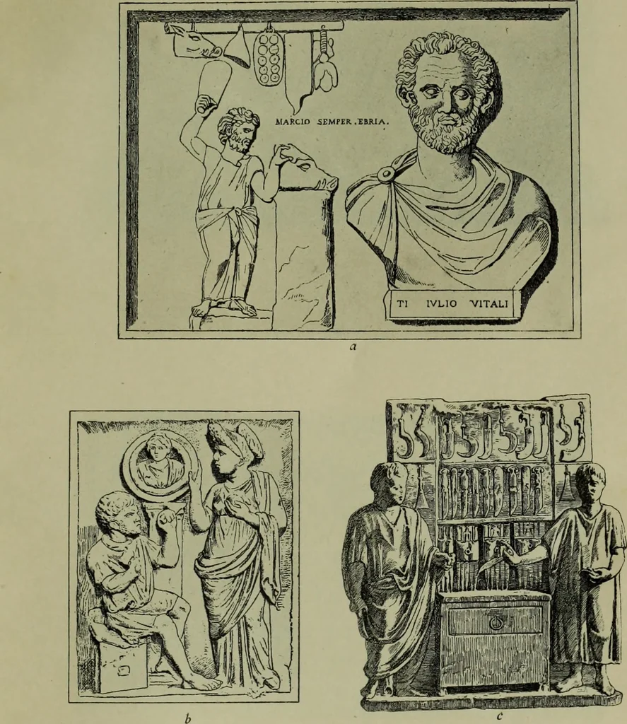 An illustration from Das porträt an grabdenkmalen, seine enstehung und entwickelung vom alterthum bis zur italianischen renaissance, 1902, leaf 183