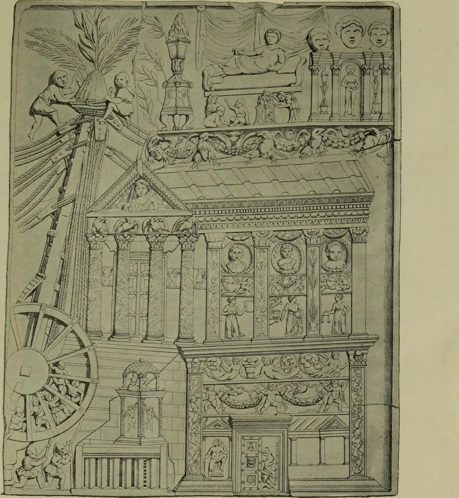 An illustration from Das porträt an grabdenkmalen, seine enstehung und entwickelung vom alterthum bis zur italianischen renaissance, 1902, leaf 187