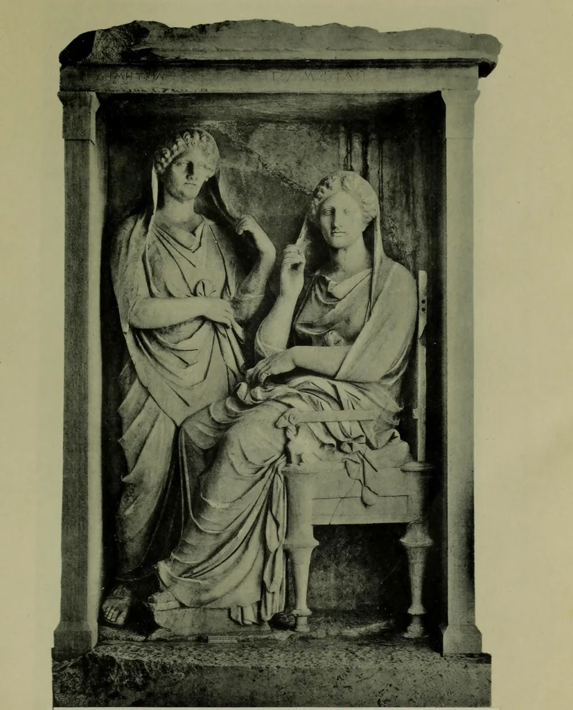 An illustration from Das porträt an grabdenkmalen, seine enstehung und entwickelung vom alterthum bis zur italianischen renaissance, 1902, leaf 197
