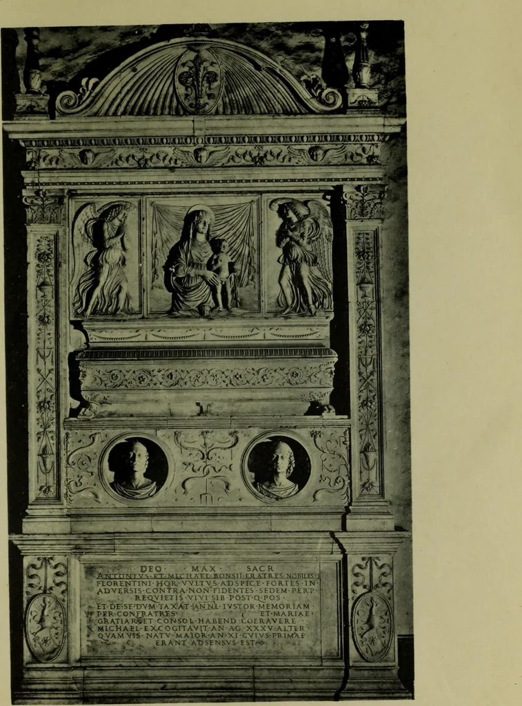 An illustration from Das porträt an grabdenkmalen, seine enstehung und entwickelung vom alterthum bis zur italianischen renaissance, 1902, leaf 247