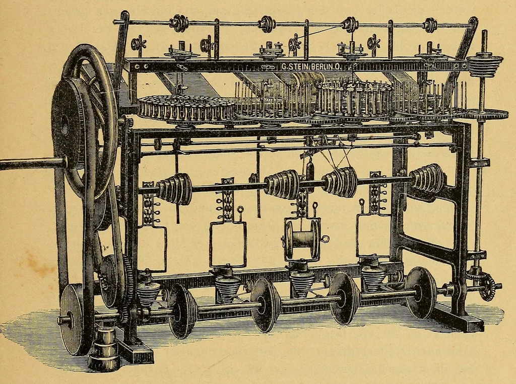 An illustration from Das Posamentier-Kunstgewerbe. Gründliche Anleitung zur Herstellung sämmtlicher Möbelposamenten. Praktisches Lehrbuch mit 100 Erläuternden Zeichnungen und Illustrationen im Text und 4 lithographirten Tafeln. Bezugsquellen-Addressbuch, 1894, leaf 113