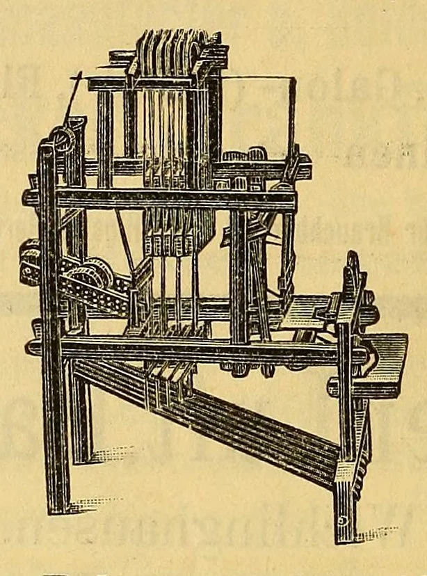 An illustration from Das Posamentier-Kunstgewerbe. Gründliche Anleitung zur Herstellung sämmtlicher Möbelposamenten. Praktisches Lehrbuch mit 100 Erläuternden Zeichnungen und Illustrationen im Text und 4 lithographirten Tafeln. Bezugsquellen-Addressbuch, 1894, leaf 160