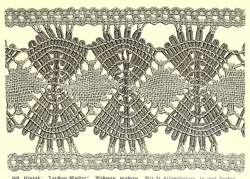 An illustration from Das Spitzenklöppeln, 1898, leaf 39