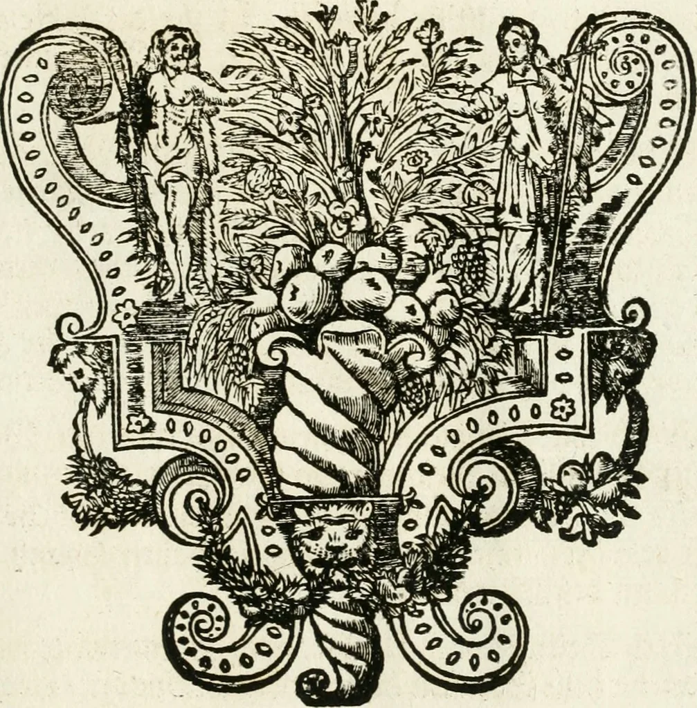 An illustration from Das vestalische ewige Feur, zur Geburts-Befrolokung deren Römischen Kayserlichen Mayestätten Leopold vnd Clavdia durchleuchtigisten Prinzessin Anna Maria auff der grossen Schau-Bühne gesungener vorgestellt, auss dem Wälschen in das Teutsche übersetzet, 1674, leaf 120