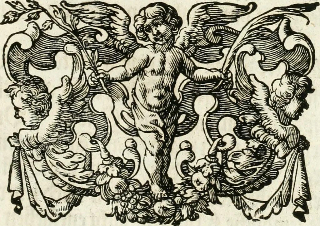 An illustration from Das vestalische ewige Feur, zur Geburts-Befrolokung deren Römischen Kayserlichen Mayestätten Leopold vnd Clavdia durchleuchtigisten Prinzessin Anna Maria auff der grossen Schau-Bühne gesungener vorgestellt, auss dem Wälschen in das Teutsche übersetzet, 1674, leaf 14