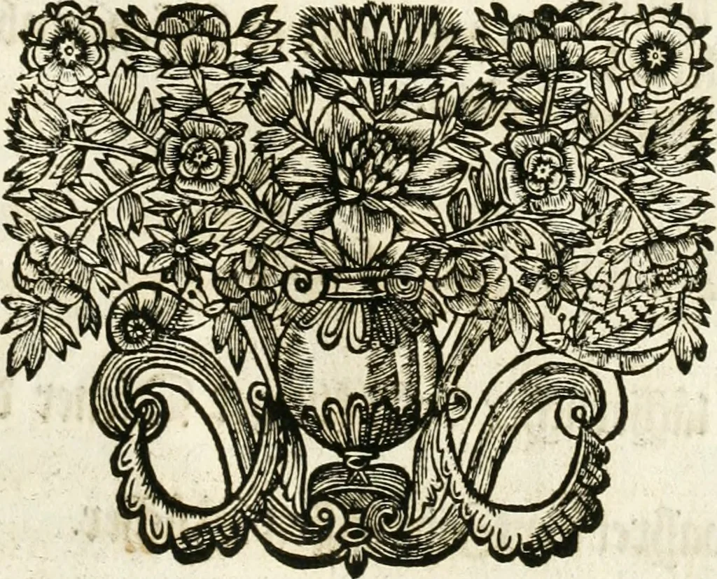 An illustration from Das vestalische ewige Feur, zur Geburts-Befrolokung deren Römischen Kayserlichen Mayestätten Leopold vnd Clavdia durchleuchtigisten Prinzessin Anna Maria auff der grossen Schau-Bühne gesungener vorgestellt, auss dem Wälschen in das Teutsche übersetzet, 1674, leaf 16