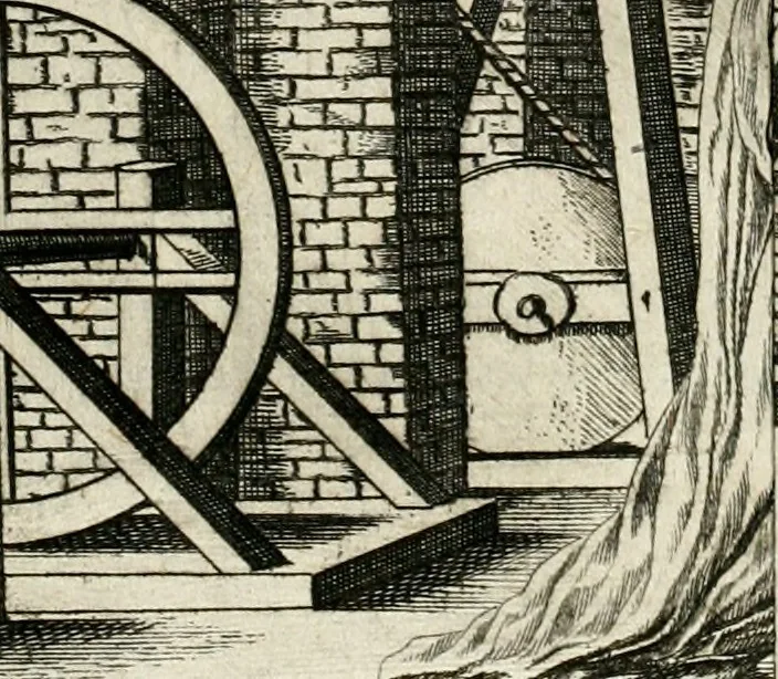 An illustration from Das vestalische ewige Feur, zur Geburts-Befrolokung deren Römischen Kayserlichen Mayestätten Leopold vnd Clavdia durchleuchtigisten Prinzessin Anna Maria auff der grossen Schau-Bühne gesungener vorgestellt, auss dem Wälschen in das Teutsche übersetzet, 1674, leaf 72