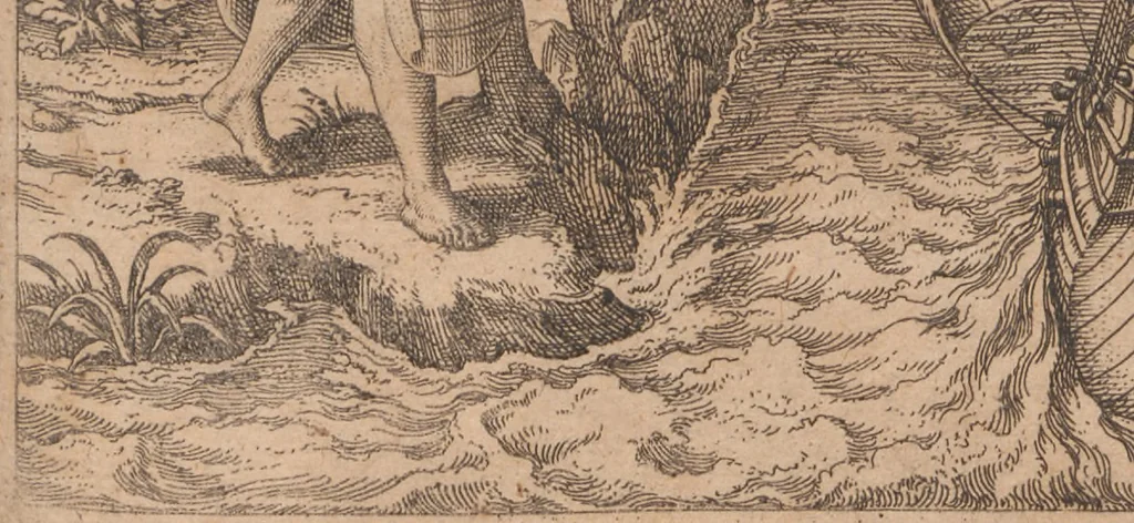 An illustration from Das vierdte Buch von der Neuwen Welt. Oder Neuwe vnd gründtliche Historien, von dem Nidergängischen Indien, so von Christophoro Columbo im Jar 1492 erstlich erfunden, 1594, leaf 171