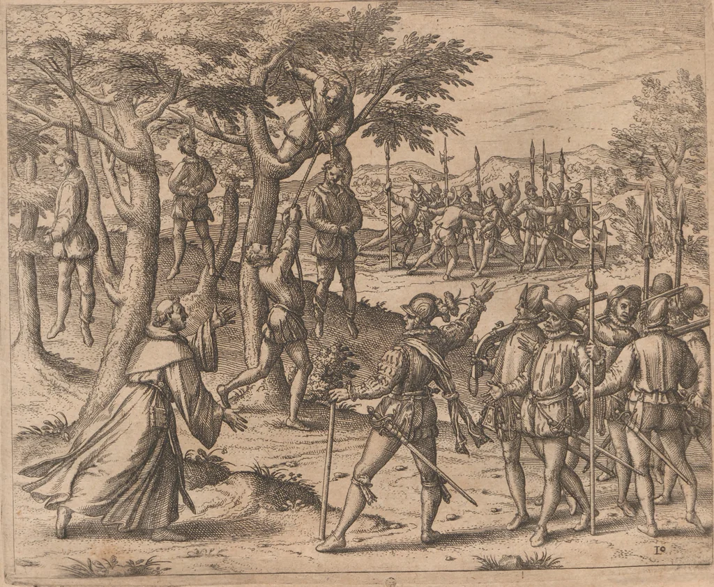 An illustration from Das vierdte Buch von der Neuwen Welt. Oder Neuwe vnd gründtliche Historien, von dem Nidergängischen Indien, so von Christophoro Columbo im Jar 1492 erstlich erfunden, 1594, leaf 191