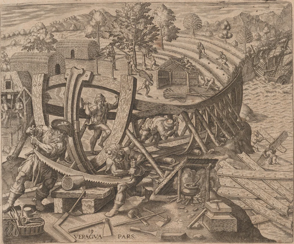 An illustration from Das vierdte Buch von der Neuwen Welt. Oder Neuwe vnd gründtliche Historien, von dem Nidergängischen Indien, so von Christophoro Columbo im Jar 1492 erstlich erfunden, 1594, leaf 209