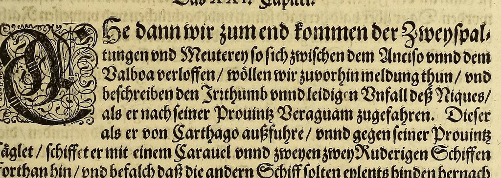 An illustration from Das vierdte Buch von der Neuwen Welt. : Oder neuwe und gründtliche Historien, von dem Nidergängischen Indien, so von Christophoro Columbo im Jar 1492. erstlich erfunden., 1594, leaf 123