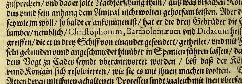 An illustration from Das vierdte Buch von der Neuwen Welt. : Oder neuwe und gründtliche Historien, von dem Nidergängischen Indien, so von Christophoro Columbo im Jar 1492. erstlich erfunden., 1594, leaf 74