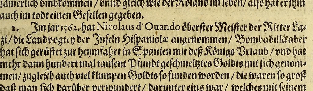 An illustration from Das vierdte Buch von der Neuwen Welt. : Oder neuwe und gründtliche Historien, von dem Nidergängischen Indien, so von Christophoro Columbo im Jar 1492. erstlich erfunden., 1594, leaf 75