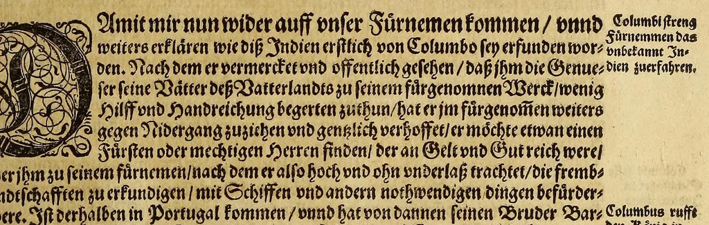 An illustration from Das vierdte Buch von der Neuwen Welt. : Oder neuwe und gründtliche Historien, von dem Nidergängischen Indien, so von Christophoro Columbo im Jar 1492. erstlich erfunden., 1594, leaf 51