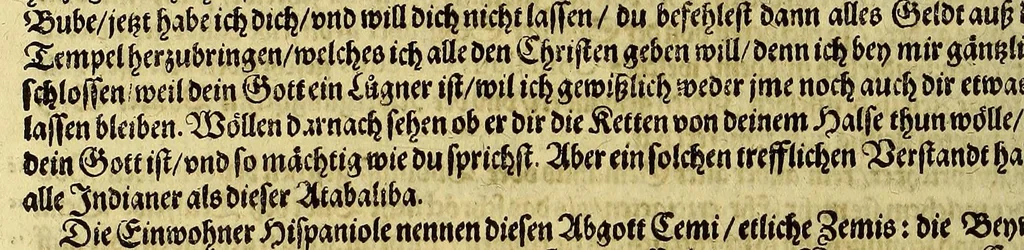 An illustration from Das vierdte Buch von der Neuwen Welt. : Oder neuwe und gründtliche Historien, von dem Nidergängischen Indien, so von Christophoro Columbo im Jar 1492. erstlich erfunden., 1613, leaf 148