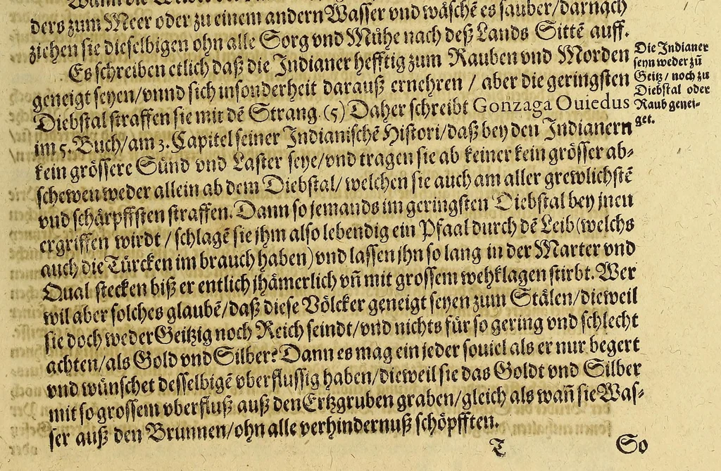 An illustration from Das vierdte Buch von der Neuwen Welt. : Oder neuwe und gründtliche Historien, von dem Nidergängischen Indien, so von Christophoro Columbo im Jar 1492. erstlich erfunden., 1613, leaf 153