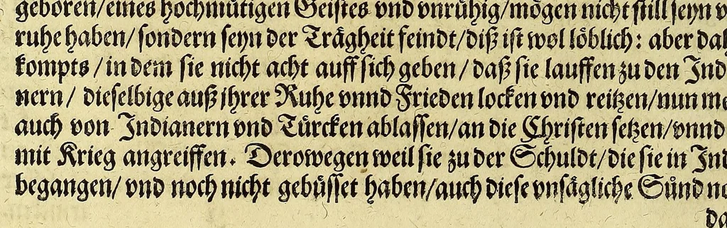 An illustration from Das vierdte Buch von der Neuwen Welt. : Oder neuwe und gründtliche Historien, von dem Nidergängischen Indien, so von Christophoro Columbo im Jar 1492. erstlich erfunden., 1613, leaf 24