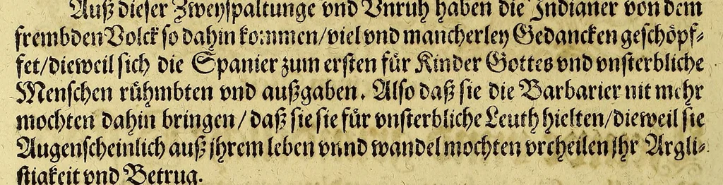 An illustration from Das vierdte Buch von der Neuwen Welt. : Oder neuwe und gründtliche Historien, von dem Nidergängischen Indien, so von Christophoro Columbo im Jar 1492. erstlich erfunden., 1613, leaf 30
