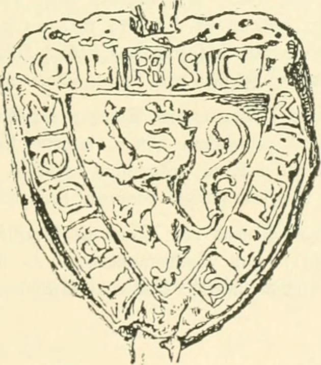 An illustration from Das Wappen des fürstlichen Hauses Hohenzollern in seiner Entwicklung von der ältesten Zeit bis zur Gegenwart historisch dargestellt, nebst Anhang: Hohenzollern'sche Allianz-Wappen, 1889, leaf 24
