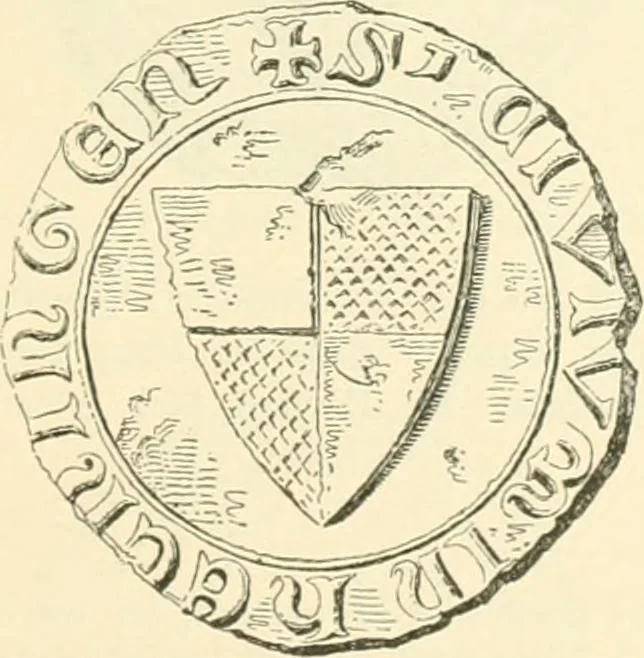 An illustration from Das Wappen des fürstlichen Hauses Hohenzollern in seiner Entwicklung von der ältesten Zeit bis zur Gegenwart historisch dargestellt, nebst Anhang: Hohenzollern'sche Allianz-Wappen, 1889, leaf 52