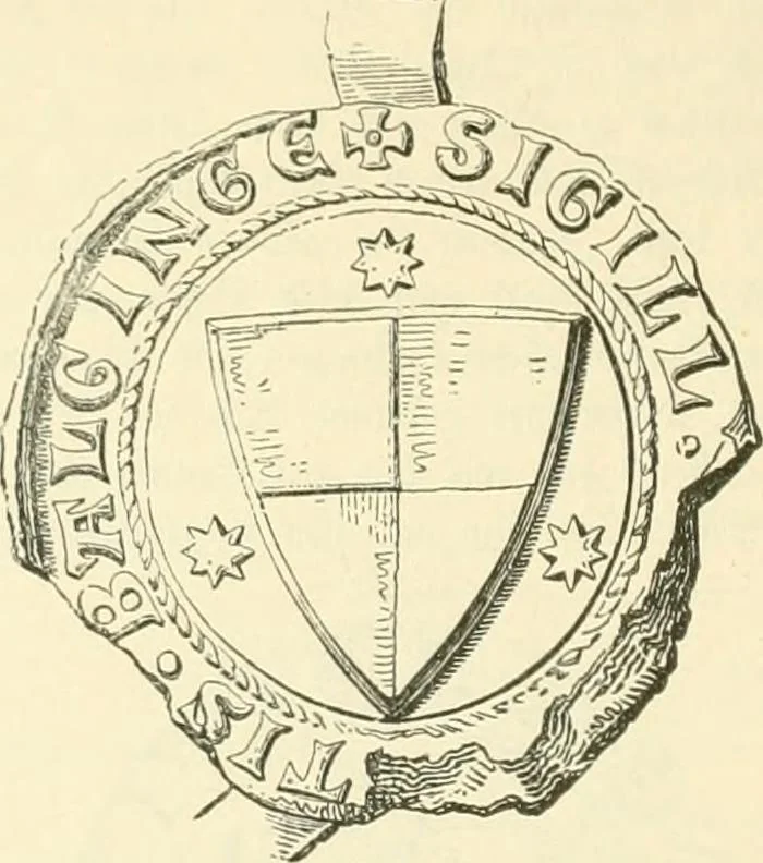An illustration from Das Wappen des fürstlichen Hauses Hohenzollern in seiner Entwicklung von der ältesten Zeit bis zur Gegenwart historisch dargestellt, nebst Anhang: Hohenzollern'sche Allianz-Wappen, 1889, leaf 53