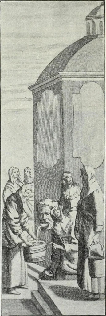 An illustration from Das Weib in der Karikatur Frankreichs : mit 448 Textillustrationen und 72 farbigen Kunstblättern nach seltenen und amüsanten französischen Karikaturen aus allen Zeitepochen, 1907, leaf 132