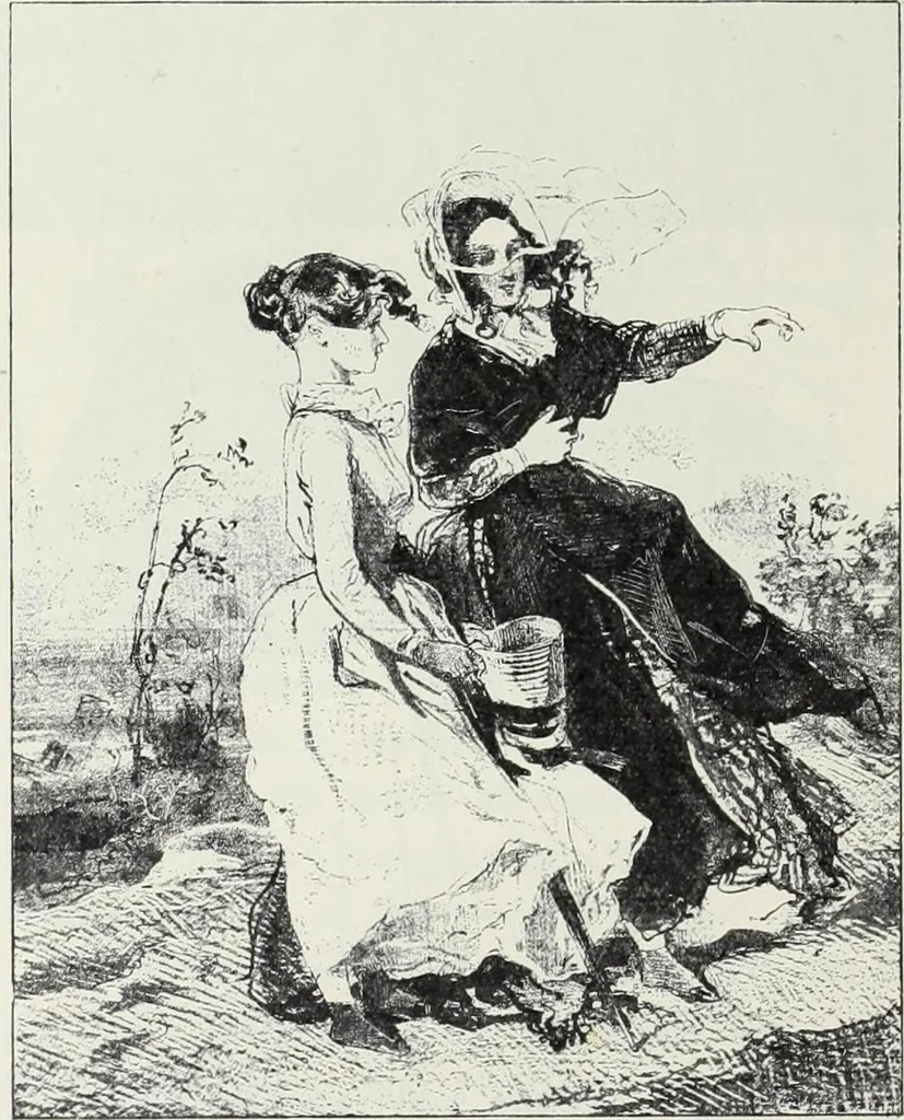 An illustration from Das Weib in der Karikatur Frankreichs : mit 448 Textillustrationen und 72 farbigen Kunstblättern nach seltenen und amüsanten französischen Karikaturen aus allen Zeitepochen, 1907, leaf 140