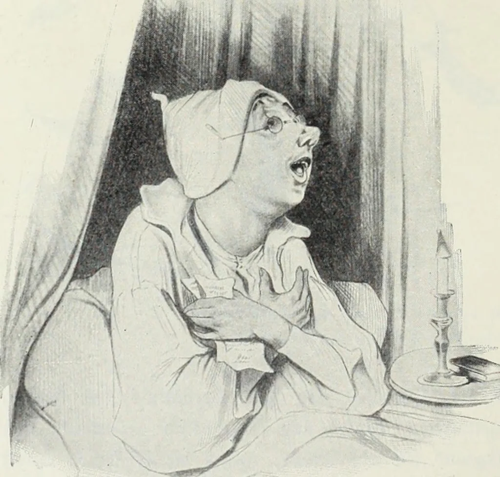 An illustration from Das Weib in der Karikatur Frankreichs : mit 448 Textillustrationen und 72 farbigen Kunstblättern nach seltenen und amüsanten französischen Karikaturen aus allen Zeitepochen, 1907, leaf 174