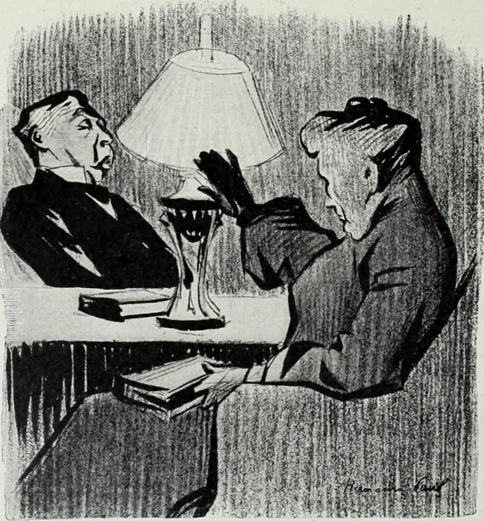 An illustration from Das Weib in der Karikatur Frankreichs : mit 448 Textillustrationen und 72 farbigen Kunstblättern nach seltenen und amüsanten französischen Karikaturen aus allen Zeitepochen, 1907, leaf 190