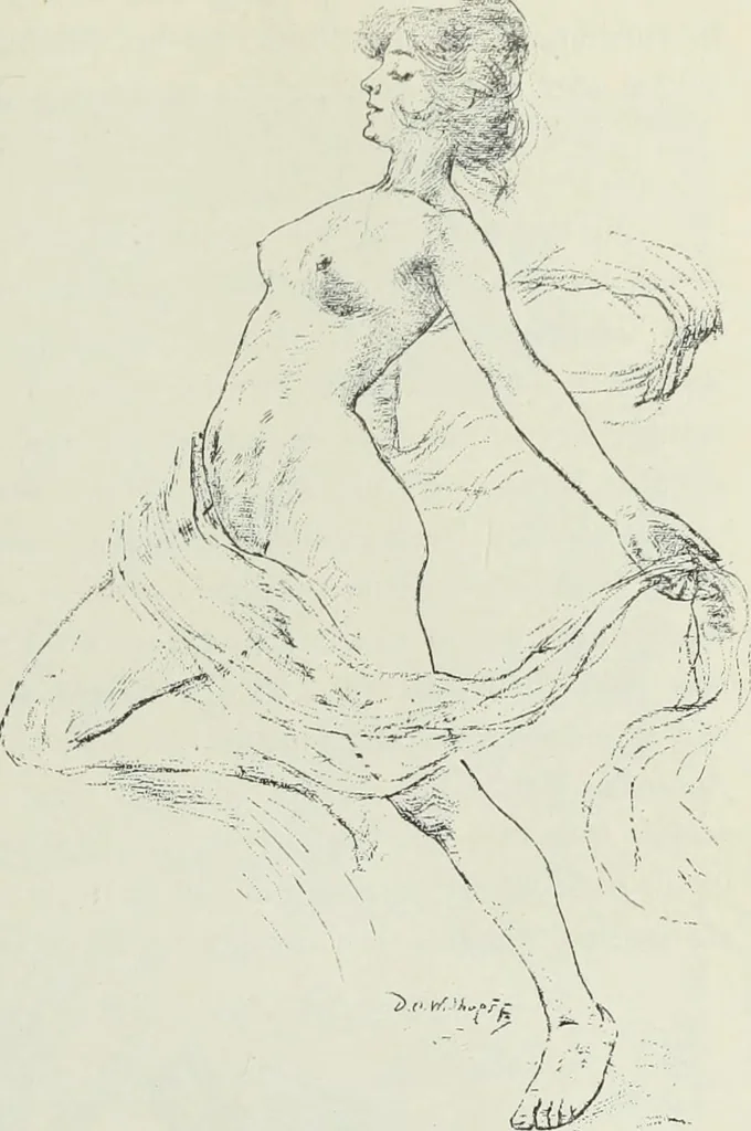 An illustration from Das Weib in der Karikatur Frankreichs : mit 448 Textillustrationen und 72 farbigen Kunstblättern nach seltenen und amüsanten französischen Karikaturen aus allen Zeitepochen, 1907, leaf 209