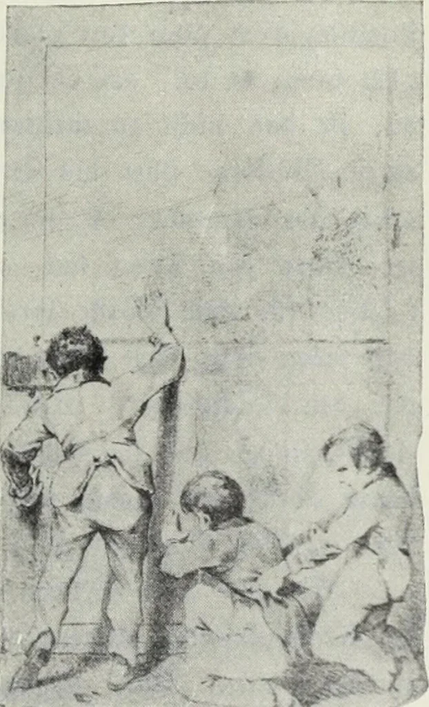 An illustration from Das Weib in der Karikatur Frankreichs : mit 448 Textillustrationen und 72 farbigen Kunstblättern nach seltenen und amüsanten französischen Karikaturen aus allen Zeitepochen, 1907, leaf 237