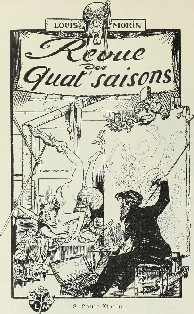 An illustration from Das Weib in der Karikatur Frankreichs : mit 448 Textillustrationen und 72 farbigen Kunstblättern nach seltenen und amüsanten französischen Karikaturen aus allen Zeitepochen, 1907, leaf 24