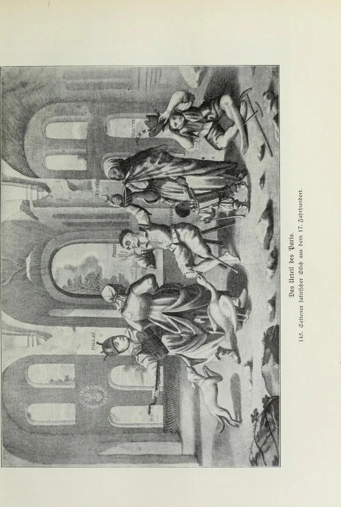 An illustration from Das Weib in der Karikatur Frankreichs : mit 448 Textillustrationen und 72 farbigen Kunstblättern nach seltenen und amüsanten französischen Karikaturen aus allen Zeitepochen, 1907, leaf 247