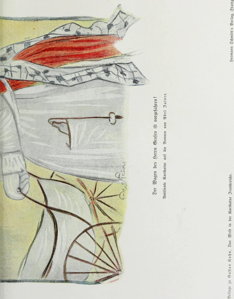 An illustration from Das Weib in der Karikatur Frankreichs : mit 448 Textillustrationen und 72 farbigen Kunstblättern nach seltenen und amüsanten französischen Karikaturen aus allen Zeitepochen, 1907, leaf 265