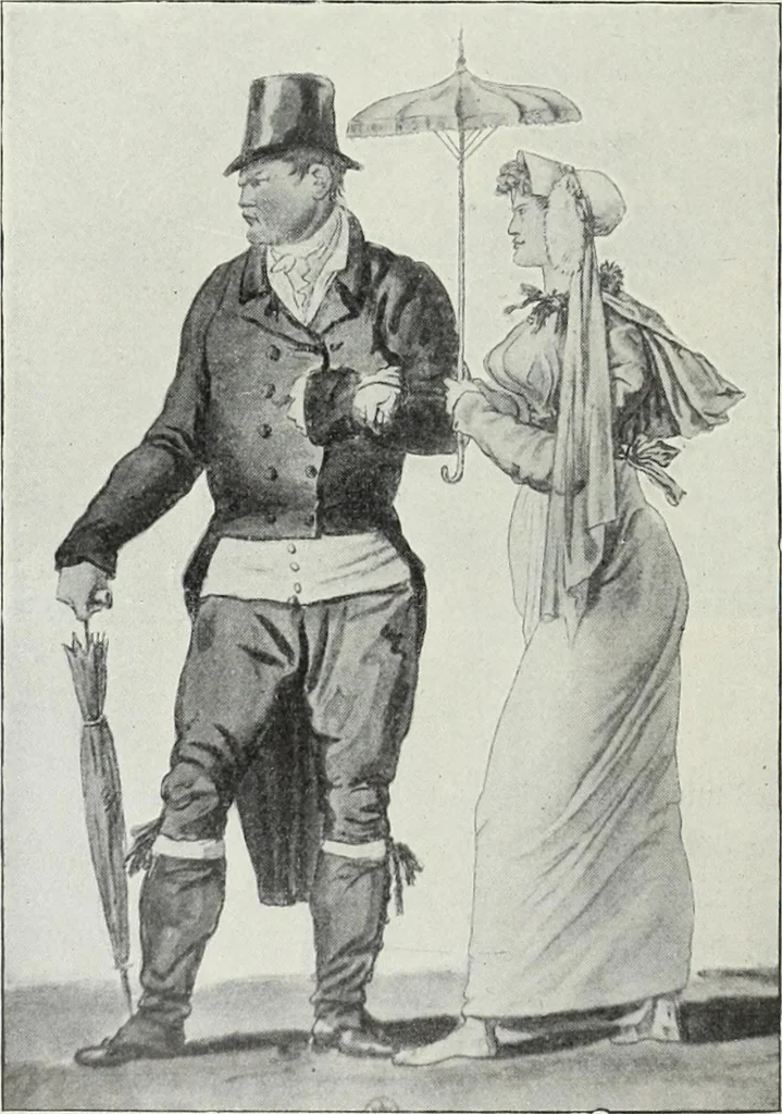 An illustration from Das Weib in der Karikatur Frankreichs : mit 448 Textillustrationen und 72 farbigen Kunstblättern nach seltenen und amüsanten französischen Karikaturen aus allen Zeitepochen, 1907, leaf 276