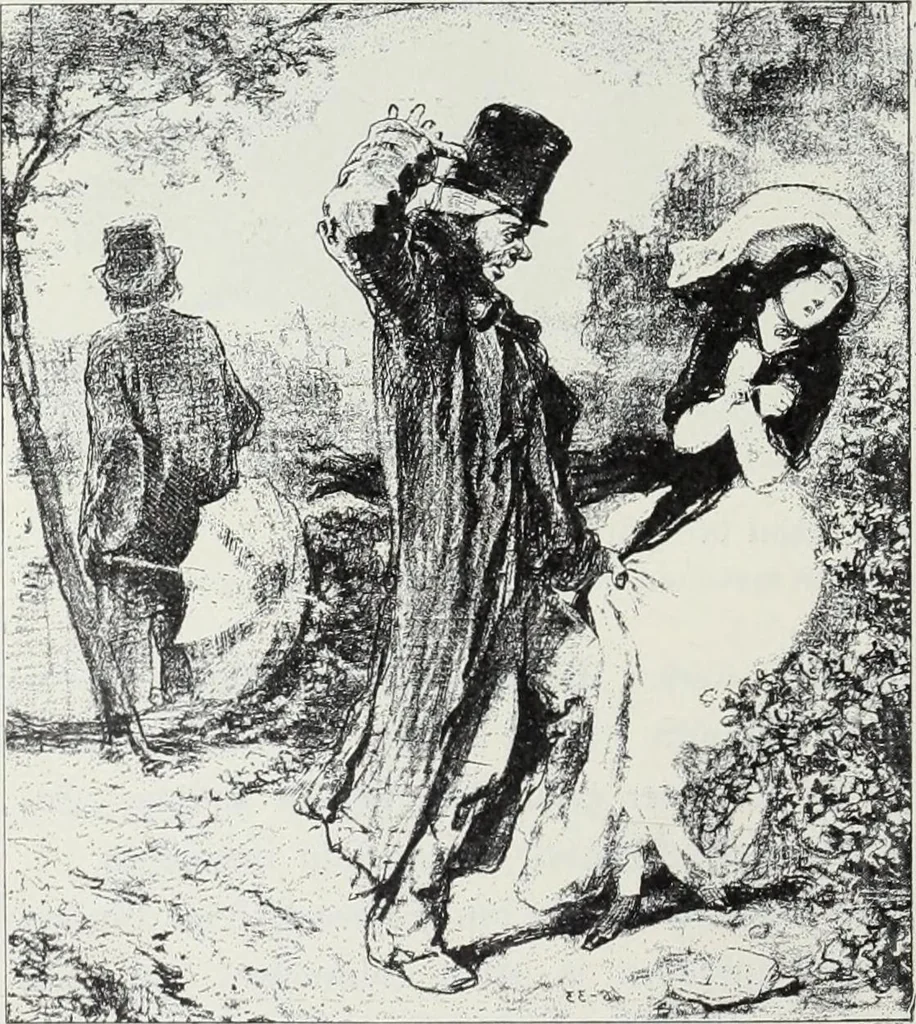 An illustration from Das Weib in der Karikatur Frankreichs : mit 448 Textillustrationen und 72 farbigen Kunstblättern nach seltenen und amüsanten französischen Karikaturen aus allen Zeitepochen, 1907, leaf 292