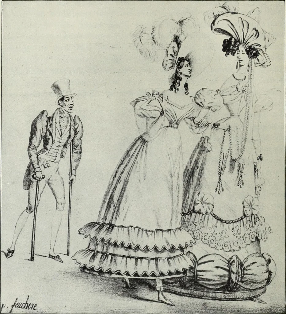 An illustration from Das Weib in der Karikatur Frankreichs : mit 448 Textillustrationen und 72 farbigen Kunstblättern nach seltenen und amüsanten französischen Karikaturen aus allen Zeitepochen, 1907, leaf 298