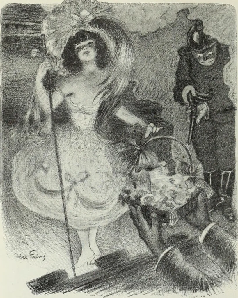 An illustration from Das Weib in der Karikatur Frankreichs : mit 448 Textillustrationen und 72 farbigen Kunstblättern nach seltenen und amüsanten französischen Karikaturen aus allen Zeitepochen, 1907, leaf 318