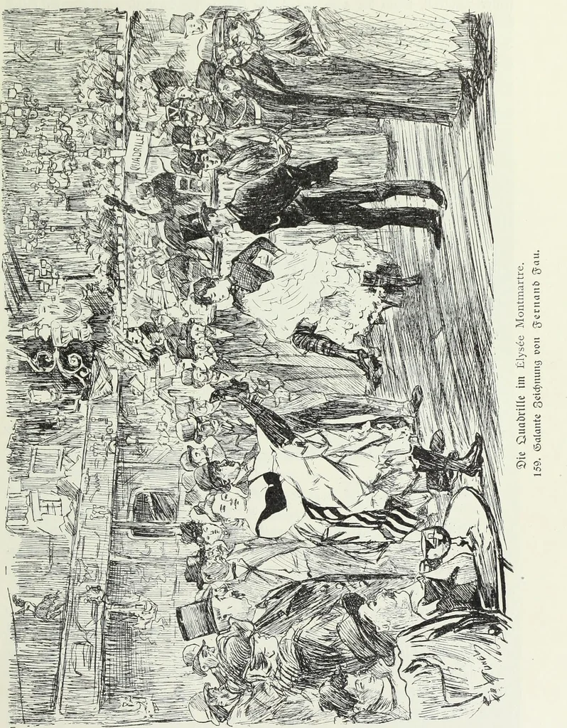 An illustration from Das Weib in der Karikatur Frankreichs : mit 448 Textillustrationen und 72 farbigen Kunstblättern nach seltenen und amüsanten französischen Karikaturen aus allen Zeitepochen, 1907, leaf 325
