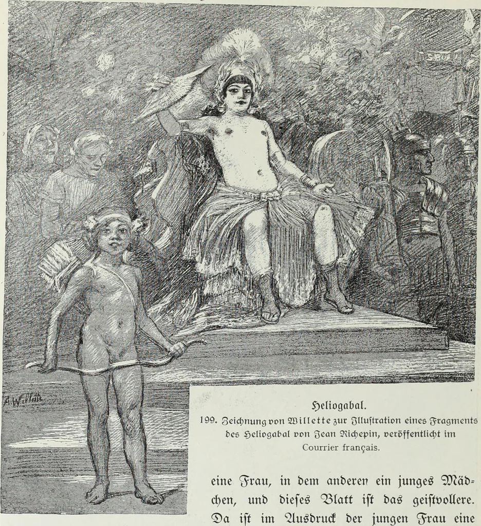 An illustration from Das Weib in der Karikatur Frankreichs : mit 448 Textillustrationen und 72 farbigen Kunstblättern nach seltenen und amüsanten französischen Karikaturen aus allen Zeitepochen, 1907, leaf 330