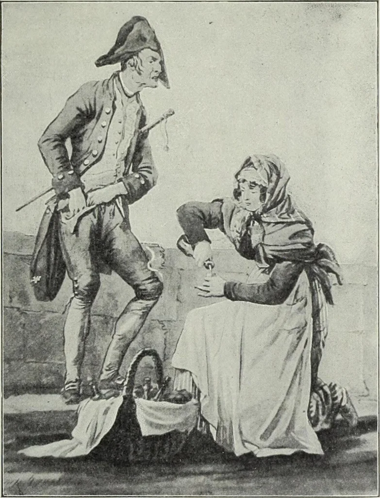 An illustration from Das Weib in der Karikatur Frankreichs : mit 448 Textillustrationen und 72 farbigen Kunstblättern nach seltenen und amüsanten französischen Karikaturen aus allen Zeitepochen, 1907, leaf 339