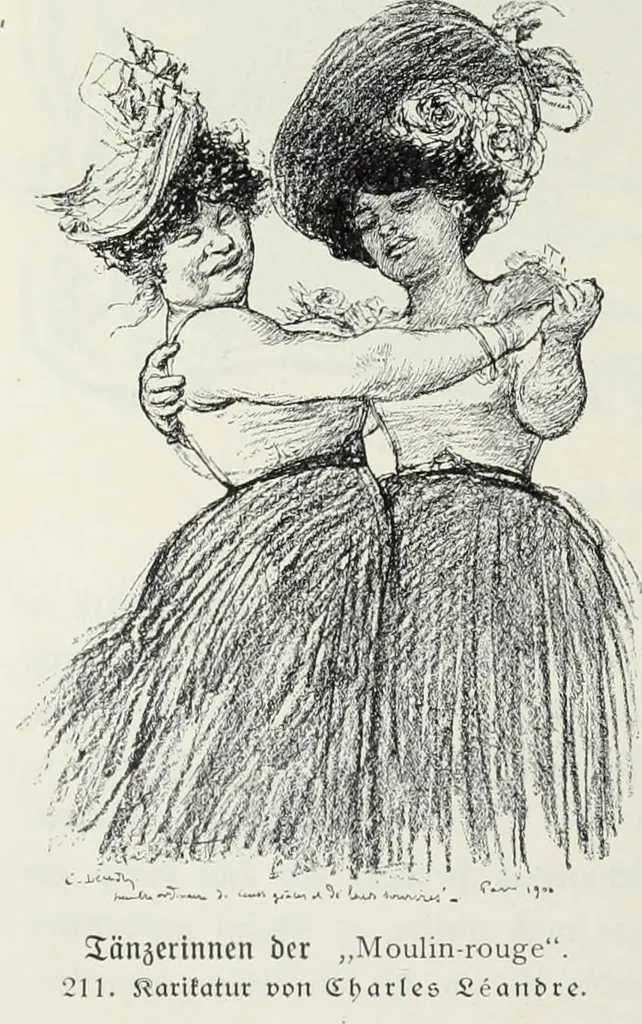 An illustration from Das Weib in der Karikatur Frankreichs : mit 448 Textillustrationen und 72 farbigen Kunstblättern nach seltenen und amüsanten französischen Karikaturen aus allen Zeitepochen, 1907, leaf 350