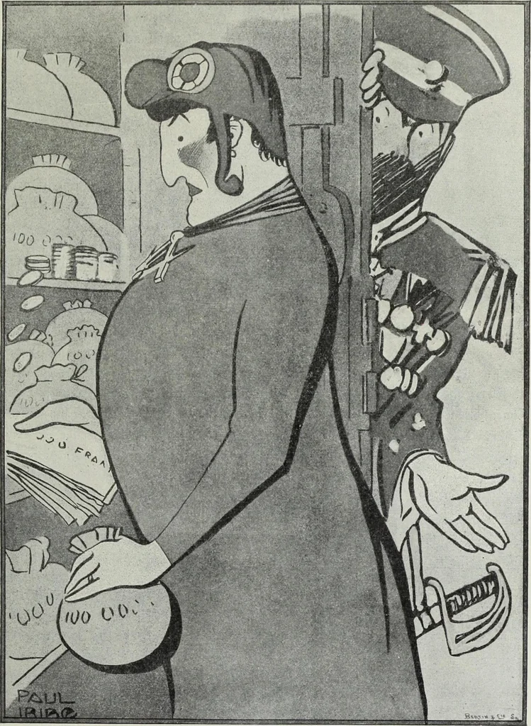 An illustration from Das Weib in der Karikatur Frankreichs : mit 448 Textillustrationen und 72 farbigen Kunstblättern nach seltenen und amüsanten französischen Karikaturen aus allen Zeitepochen, 1907, leaf 353