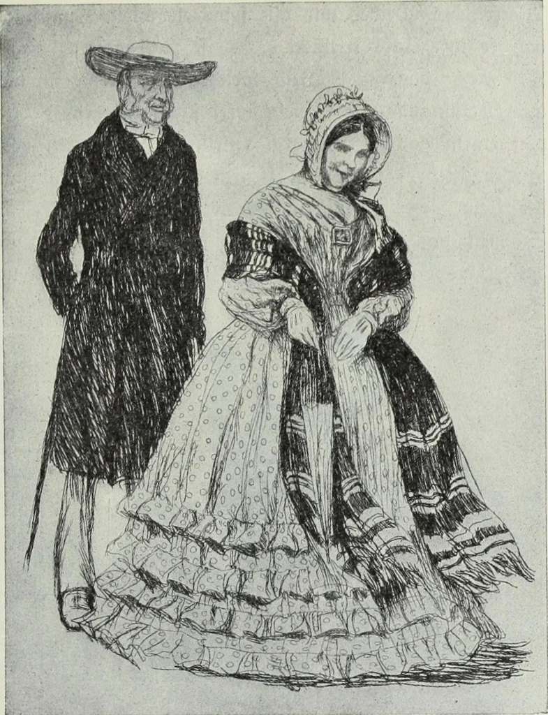 An illustration from Das Weib in der Karikatur Frankreichs : mit 448 Textillustrationen und 72 farbigen Kunstblättern nach seltenen und amüsanten französischen Karikaturen aus allen Zeitepochen, 1907, leaf 359
