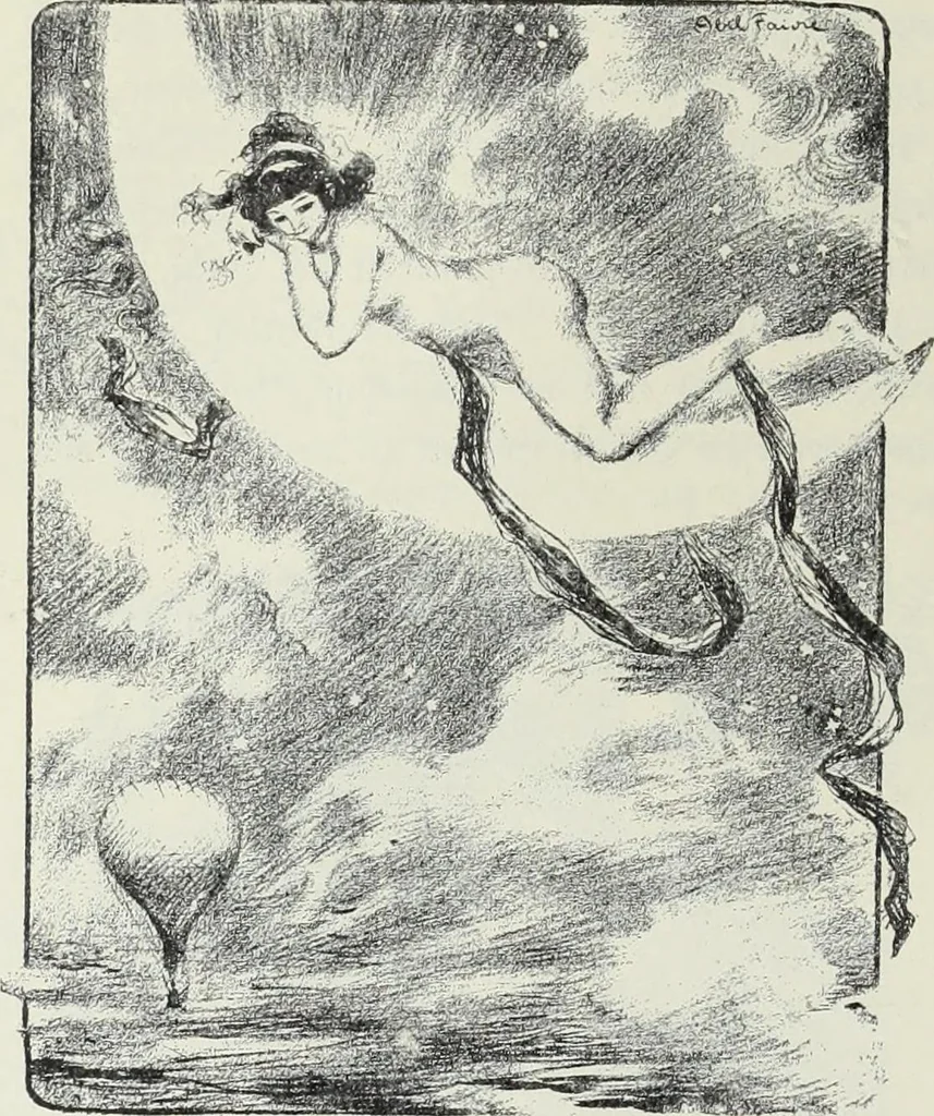 An illustration from Das Weib in der Karikatur Frankreichs : mit 448 Textillustrationen und 72 farbigen Kunstblättern nach seltenen und amüsanten französischen Karikaturen aus allen Zeitepochen, 1907, leaf 368