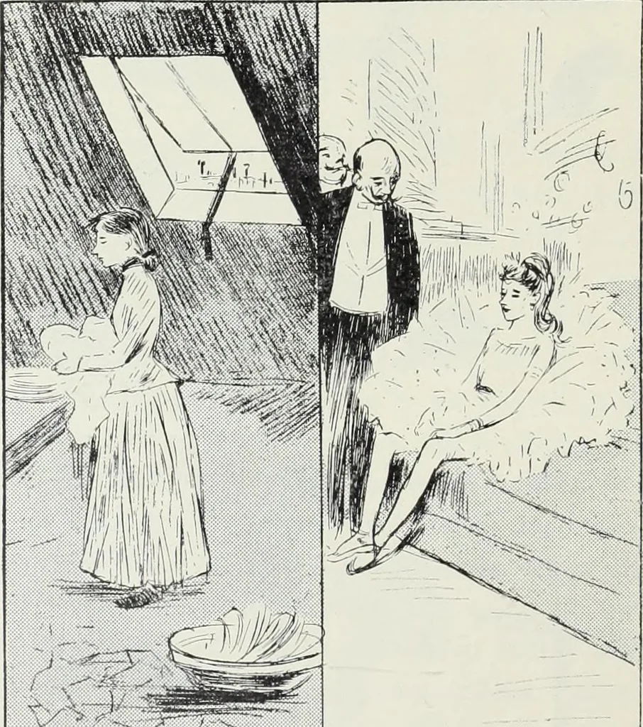 An illustration from Das Weib in der Karikatur Frankreichs : mit 448 Textillustrationen und 72 farbigen Kunstblättern nach seltenen und amüsanten französischen Karikaturen aus allen Zeitepochen, 1907, leaf 380