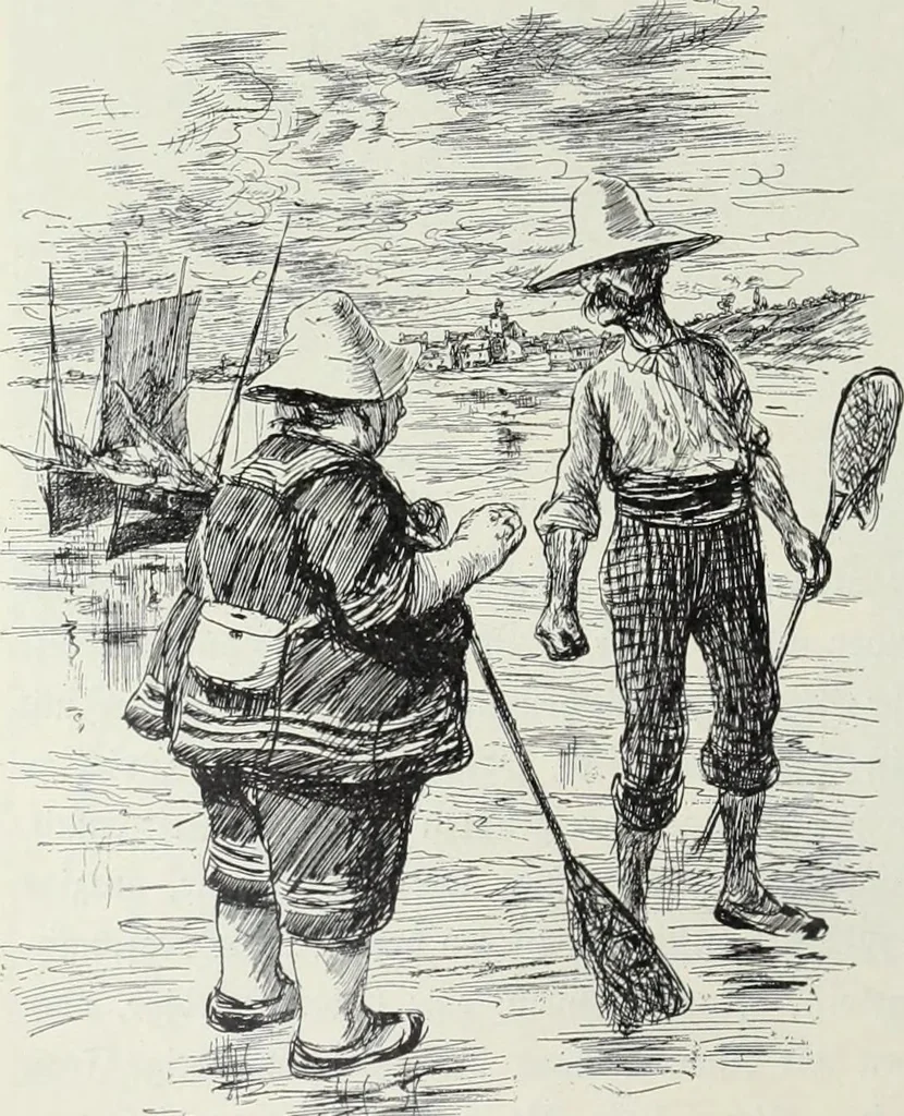 An illustration from Das Weib in der Karikatur Frankreichs : mit 448 Textillustrationen und 72 farbigen Kunstblättern nach seltenen und amüsanten französischen Karikaturen aus allen Zeitepochen, 1907, leaf 392